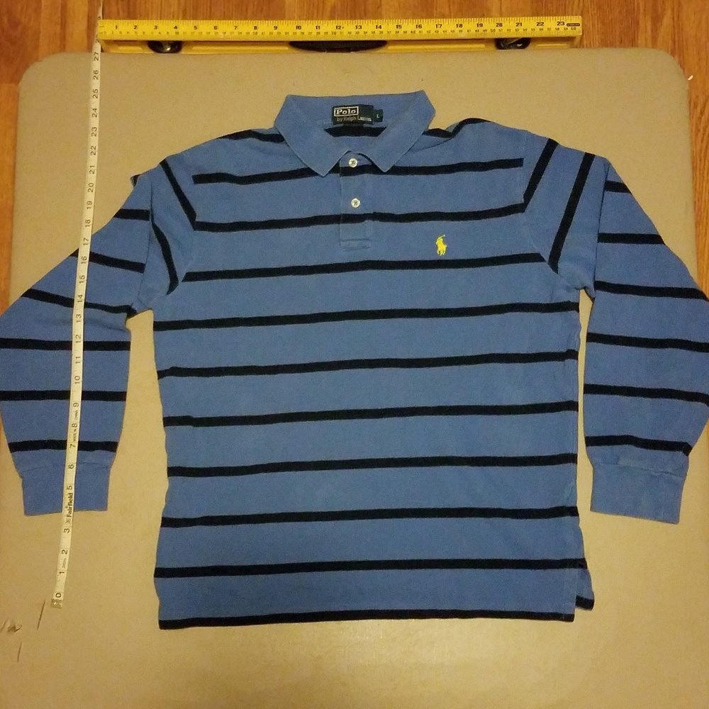 Attention Mens Medium Blue Checkered Plaid  Button
